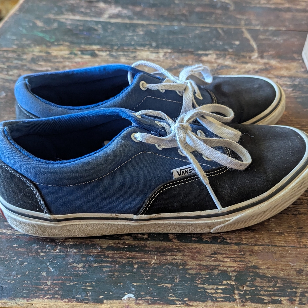 Vans Blue and Black Skate Shoes Youth/Men's 7